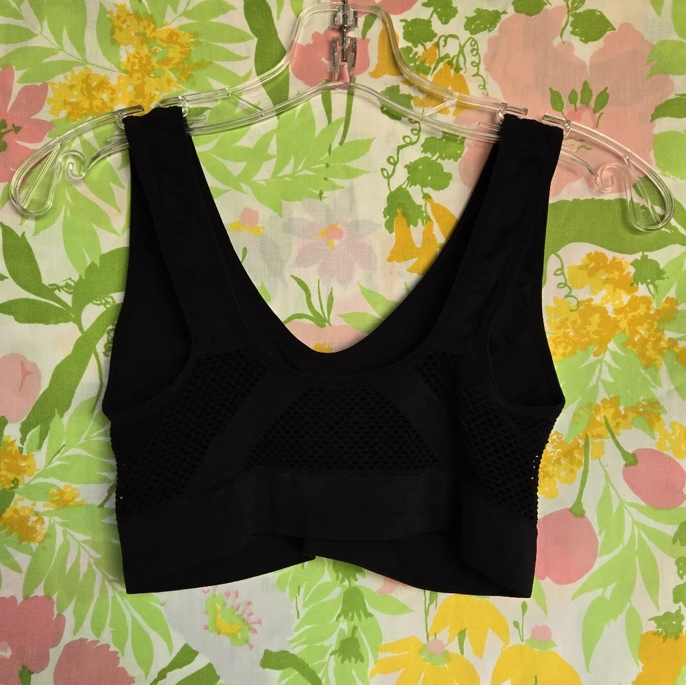 Black Bralette With Mesh Detail